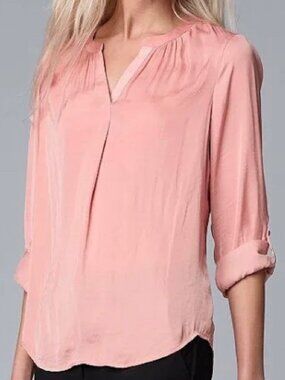 Simply Vera Vera Wang Beautiful Peach/Pink Blouse